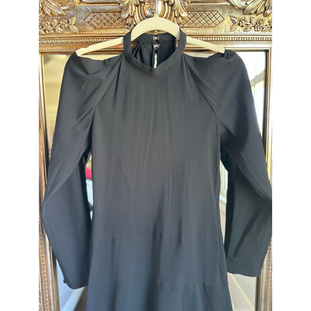 Zara CUT OUT DRESS LIMITED EDITION BLACK A LINE MIDI DRESS SMALL NEW NWT - Picture 8 of 9
